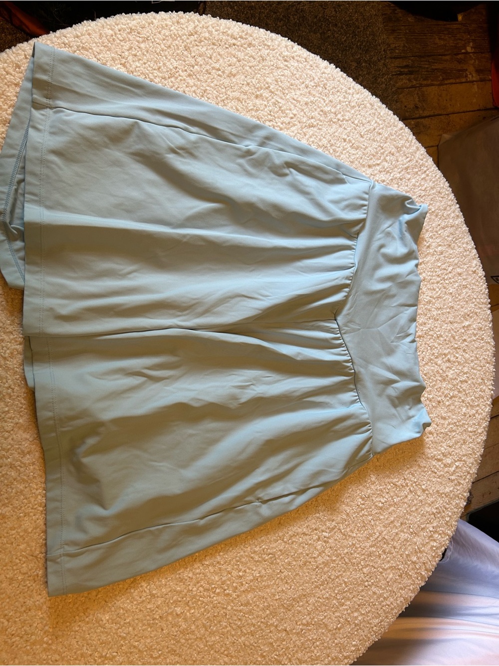 HALARA Light Blue Shorts with Gathered Waist